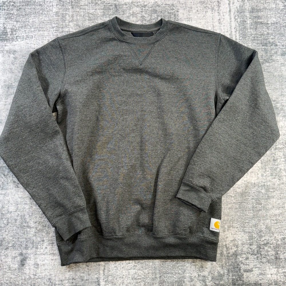 Carhartt Sweatshirt Mens Medium Gray Loose Fit Marquette Crewneck Fleece Heavy